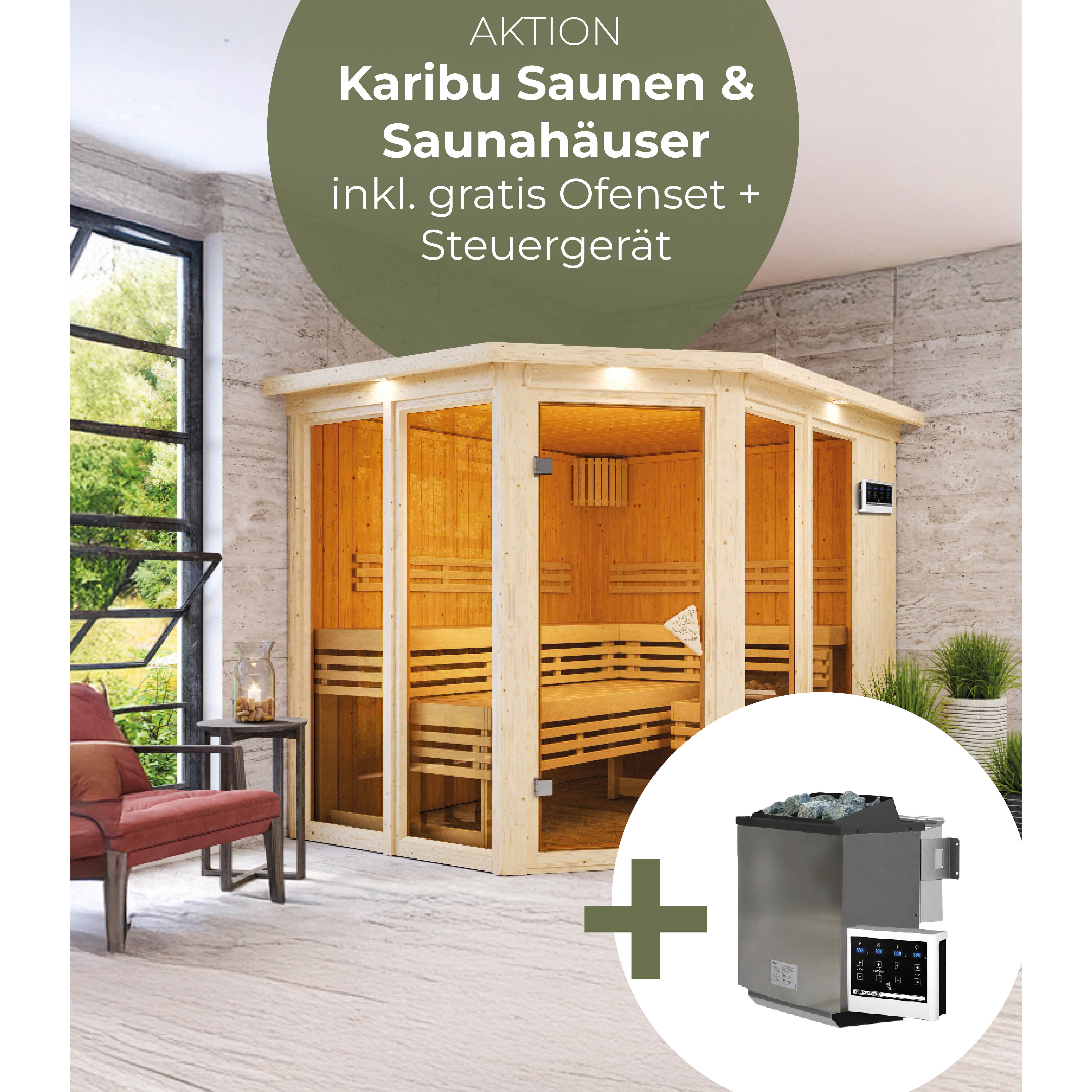 Karibu Aktion gratis Saunaofen im Wert von 719 €