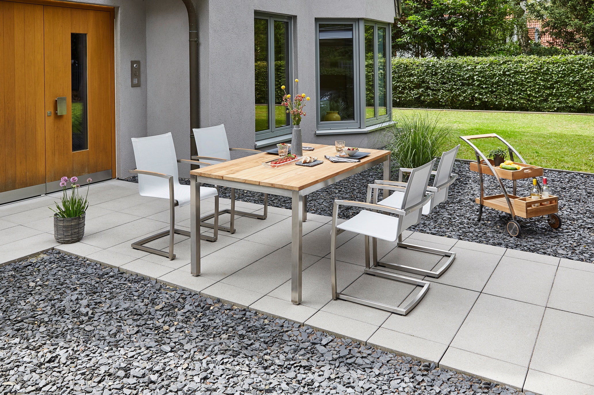 Edelstahl Gartenmöbel Sets