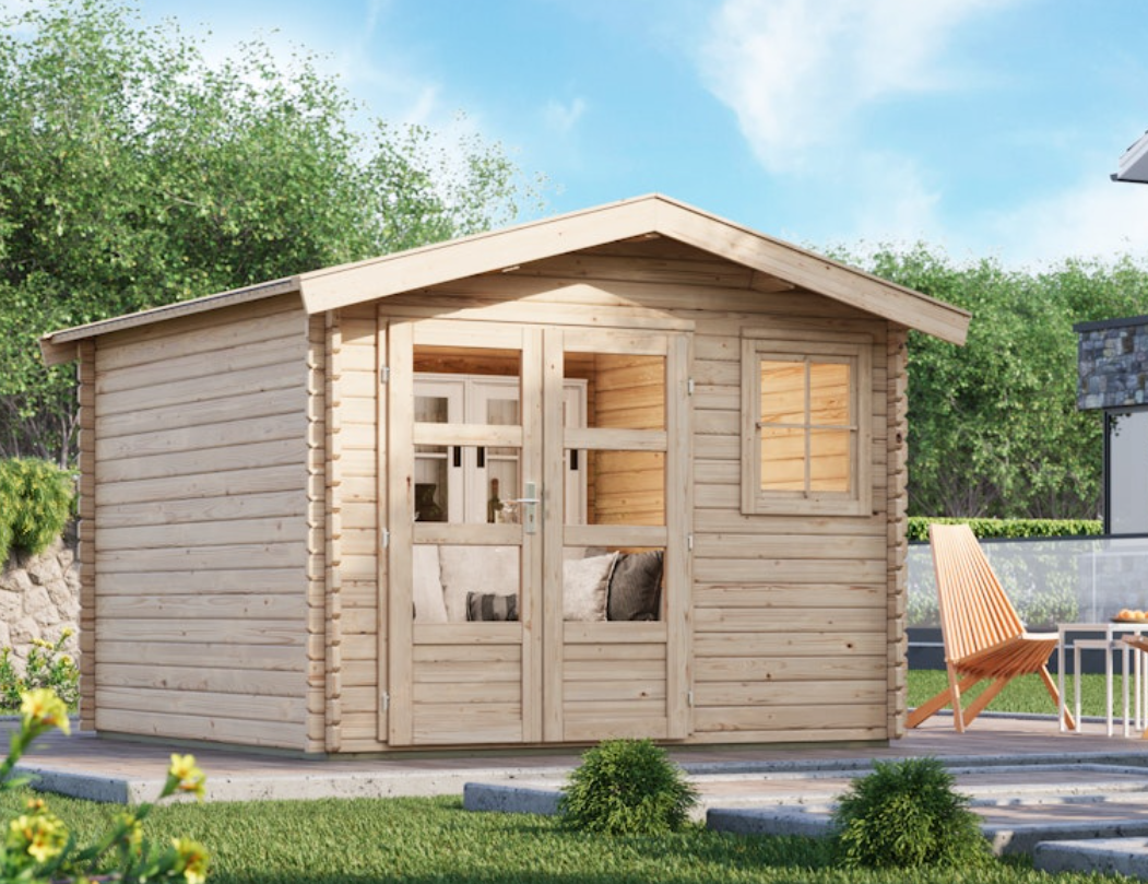 Karibu Blockbohlen-Gartenhäuser Sale