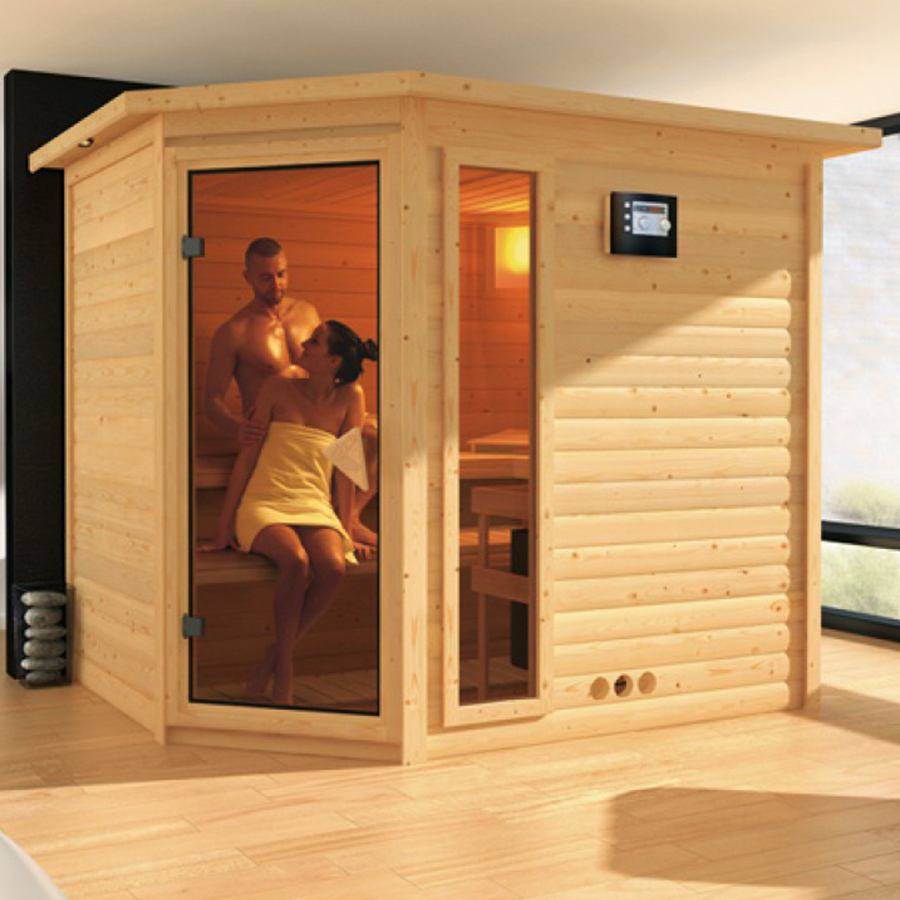 Massivholzsauna