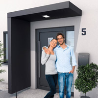 Serie BS Plus mit Vordach & Seitenteil