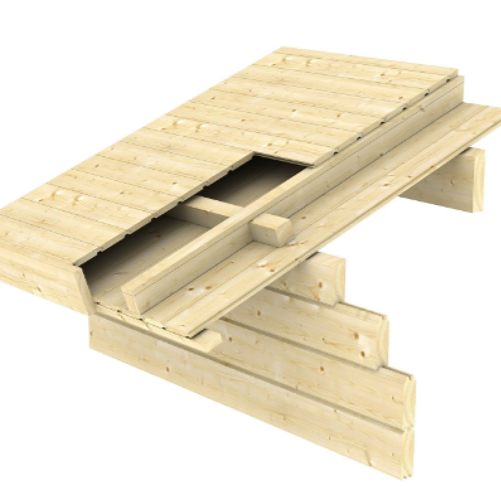 Basisdach mit zweiter Dachschalung (dämmbar, für Dachschindeln) Varianten Bild