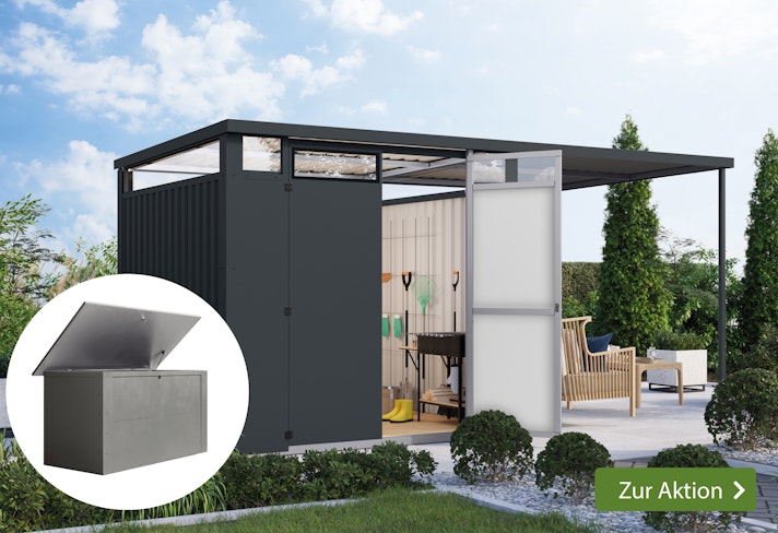 Karibu Gartenhaus kaufen - Box gratis sichern! Sliderbild