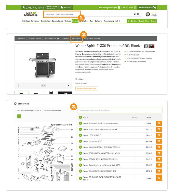 Grill Ersatzteile online bestellen