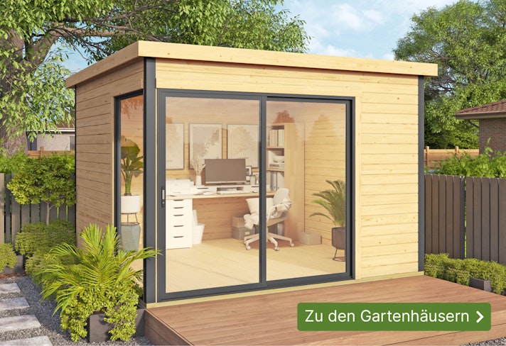Gartenhaus als Homeoffice Sliderbild