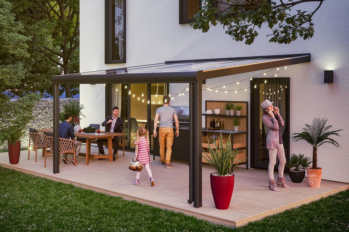 Aluminium Terrassenüberdachung von Skan Holz