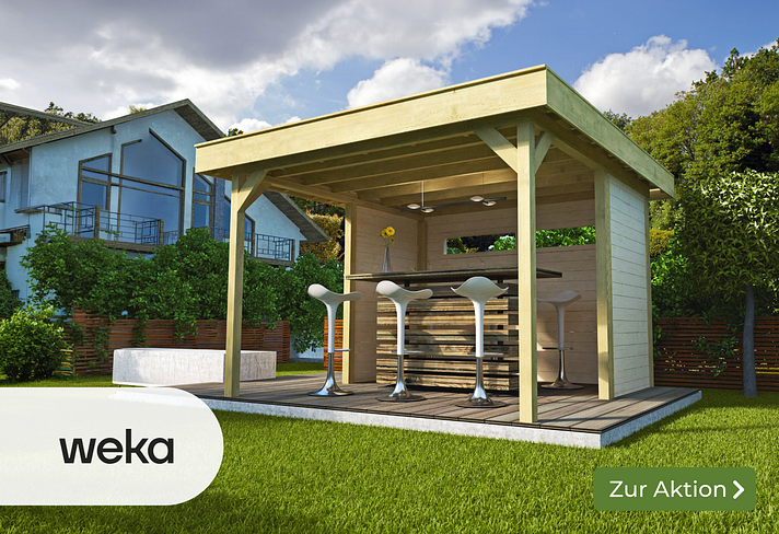 Weka Juli-Aktion: 10 % auf Lauben und Terrassendächer Sliderbild