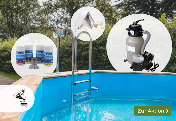 Karibu Pools inklusive großem Zubehör-Paket Sliderbild