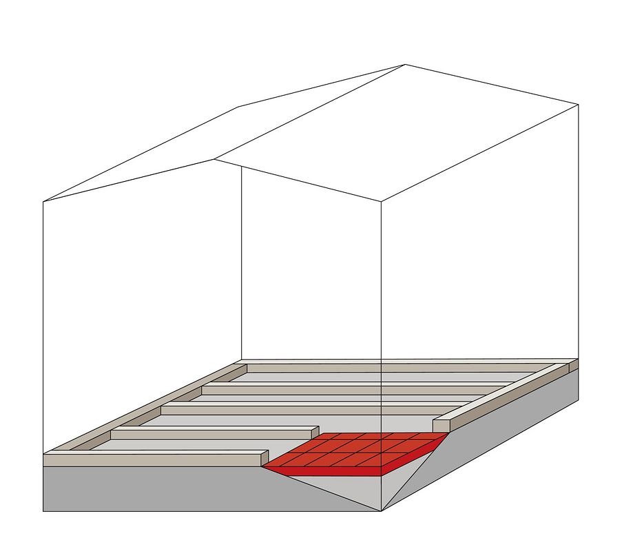 Betonfundament Skizze