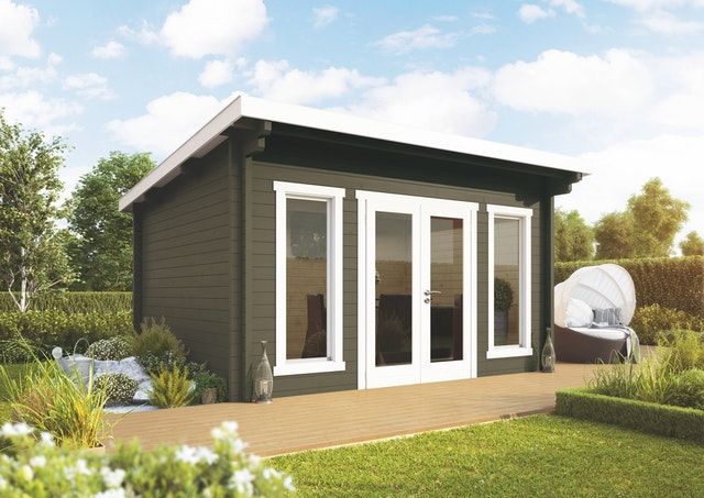 Skan Holz 70 mm Blockbohlenhaus MontWolff Finnhaus Gartenhaus Trondheim 44-D
