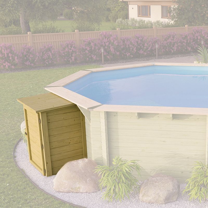 Box zum Verdecken der Pooltechnik