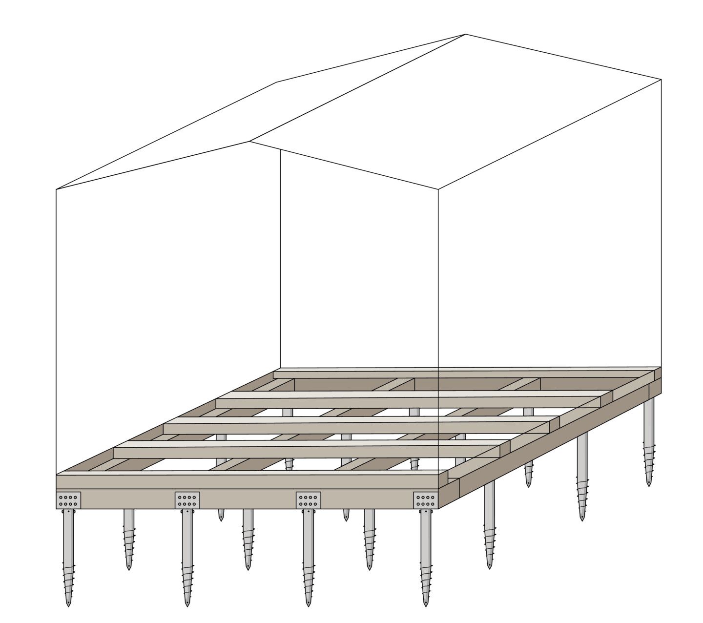 Schraubfundament Skizze