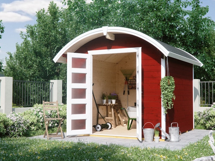 Skan Holz 28 mm Gartenhaus Delft  Sliderbild