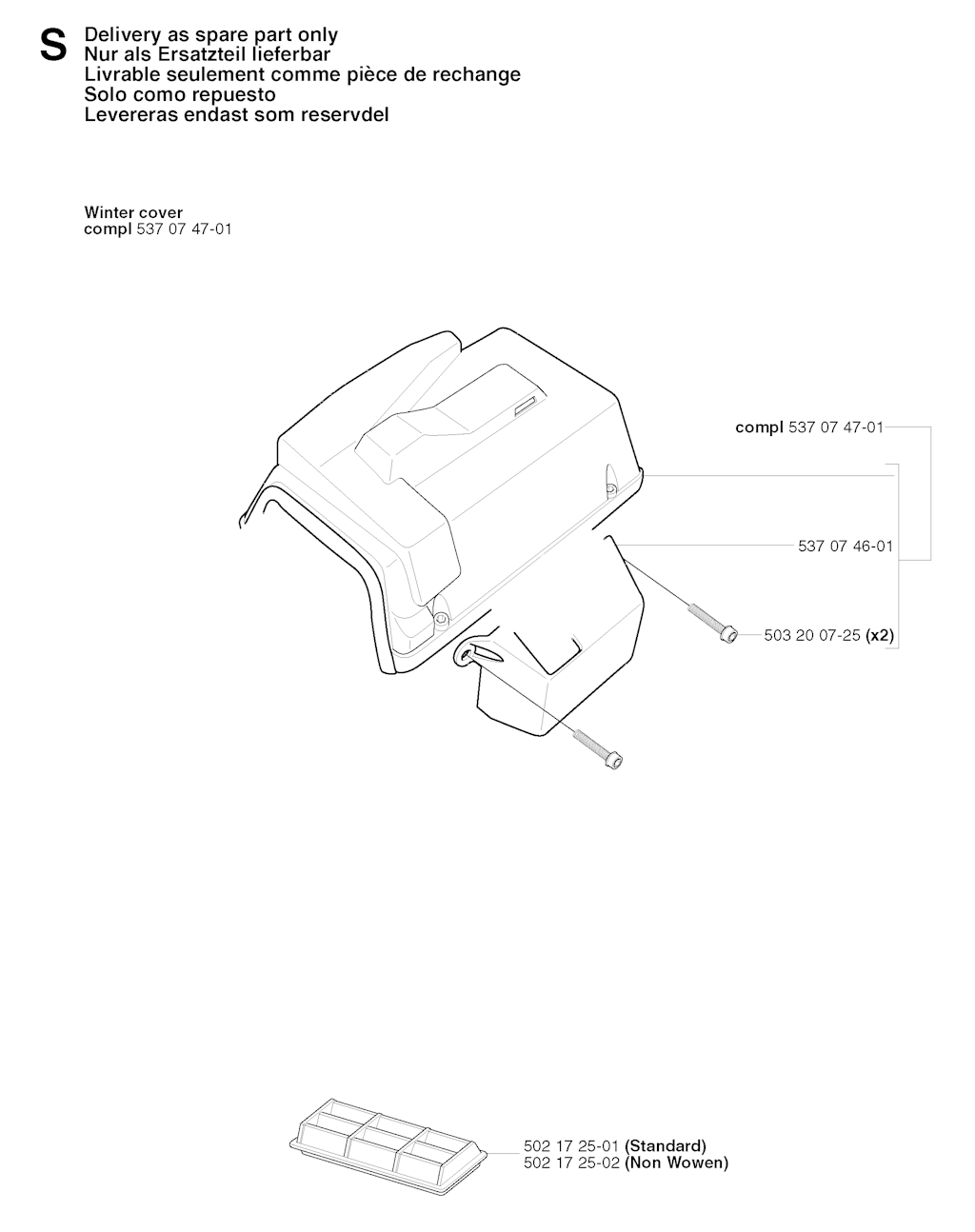 Explosionszeichnung Ersatzteile