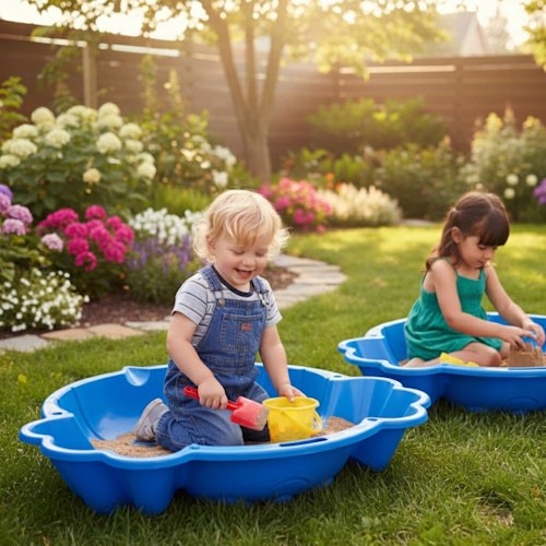 KHW Sandkasten/Wassermuschel Beach Bee 2er Set - Made in Germany