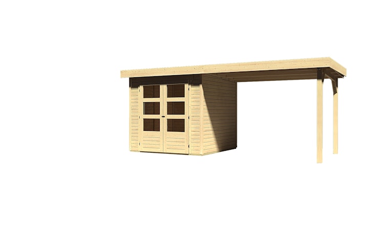Karibu Woodfeeling Gartenhaus Askola 2/3/3,5/4/5/6 mit 280 cm Schleppdach