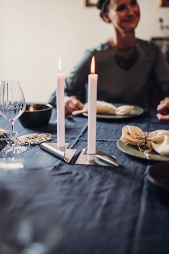 höfats Kerzenhalter SQUARE CANDLE silber