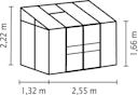 Vorschaubild Vitavia Gewächshaus Styx/Ida 3300 inkl. 1 Dachfenster - 3,3 m²