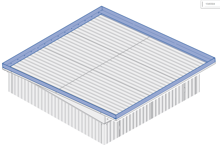 Hörmann Dachrahmen für Gründach Gerätehaus Berry Satteldach (Typ 1, 2 und 3)