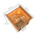 Vorschaubild Karibu Sauna Askja Superior mit Fronteinstieg 68 mm inkl. gratis Sauna-Zubehörset im Wert von 234,94 €