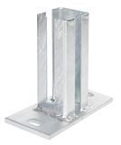 Alberts® Pfostenträger zum Aufschrauben für Eckpfosten Doppelstabmatten 60 x 60 mmZubehörbild