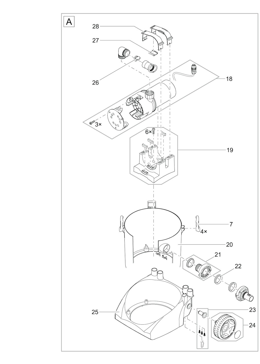 Explosionszeichnung Ersatzteile