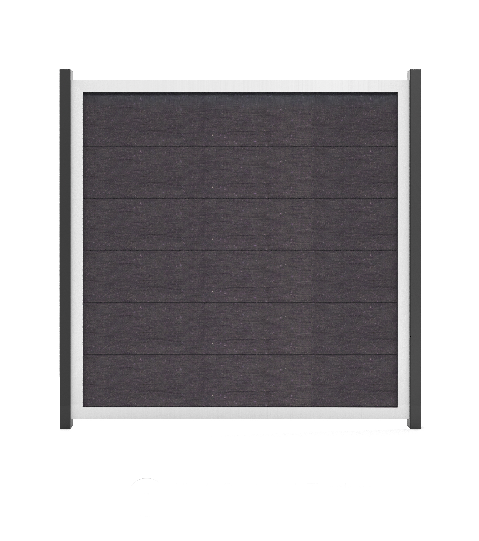 GroJa Viento Designzaun Typ Quadratisch 180x180 mit Rahmen Silber