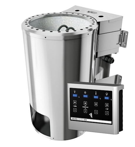 Karibu Plug & Play - Bio-Kombiofen 3,6 kW mit externer Steuerung Easy weiß