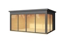 Vorschaubild Designhaus 412 Gr. 2 mit Glasschiebetür (Homeoffice-Gartenhaus) - 44 mm