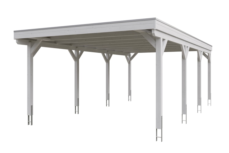 Skan Holz Grunewald - Flachdach Carport aus Leimholz Breite 427 cm