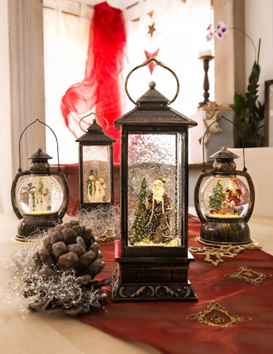 Konstsmide Weihnachtsbeleuchtung  LED Laterne Schneemann wassergefüllt