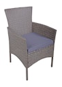 Vorschaubild Garden Pleasure Balkon-Set DAKOTA, Tisch 70 x 60 + 2 Sessel, Polyrattan / Akazie / Kissen 100 % Polyester
