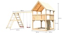 Vorschaubild Akubi Kinderspielturm Luis mit Doppelschaukelklettergrüst inkl. Kletterwand