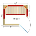 Vorschaubild Infraworld Infrarotkabine Vario Natura 148 Ecke inkl. 5-teiligem gratis Zubehörset