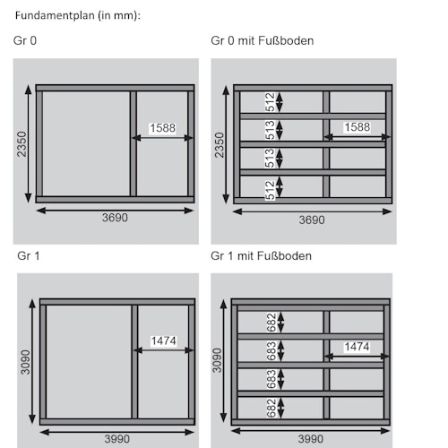 Karibu Gartenhaus Blockbohlenhaus Mittelwandhaus Radur 0 - 28 mm