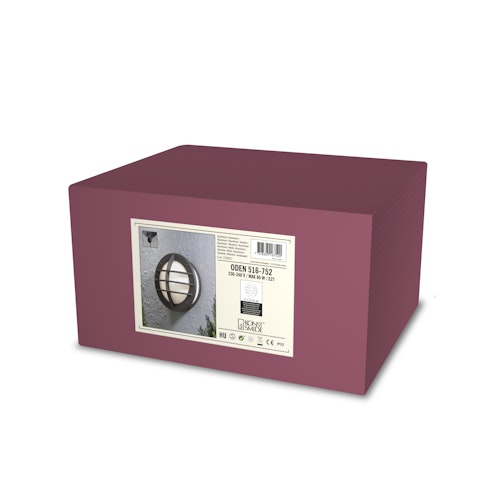 Konstsmide Wand- u. Deckenleuchte Oden, matt schwarz, opales Acrylglas (516-752)