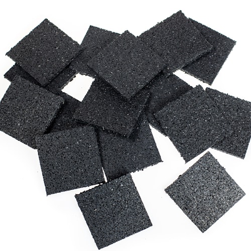 Feuchtigkeitssperre / Gummigranulat Unterleg-Pads für Gartenhäuser 96 Stück