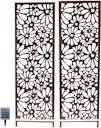 Vorschaubild Garden Pleasure Gartenstele DAISIES mit Solar-LED, 2er Set, Stahl Rost-Optik