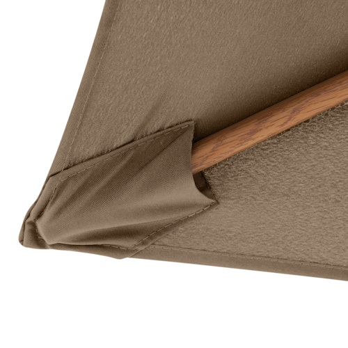 doppler Mittelmastschirm LIFE Woodstyle 305 Lift, Aluminium Holzoptik / 100 % Polyester 180 g/m² 