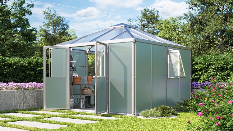 Vitavia Gerätehaus auf Gewächshausbasis Universum