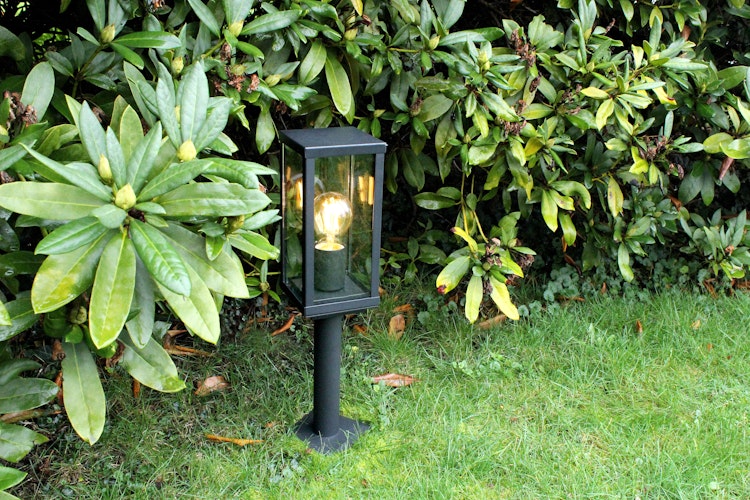 ECO-LIGHT Außenwandleuchte Karo Aluminiumguss schwarz matt (4100310)