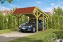 Vorschaubild Skan Holz Harz - Pultdach Einzelcarport aus Nadelholz Breite 321 cm