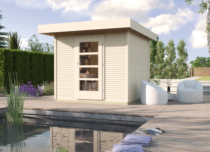 Weka Gartenhaus Designhaus wekaLine 172 mit Vordach (50 cm)