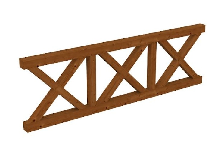 Skan Holz Brüstung Andreaskreuz zu Pavillon Cannes / Orleans