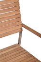 Vorschaubild Garden Pleasure Gartenmöbel Set DENVER 03, Tisch 90 x 90 cm + 4 Stapelsessel, Edelstahl / Teak