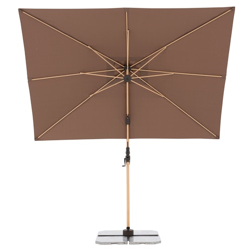 doppler Pendelschirm ALU WOOD 300 x 220, Aluminium Esche-Optik / 100 % Polyester 180 g/m²