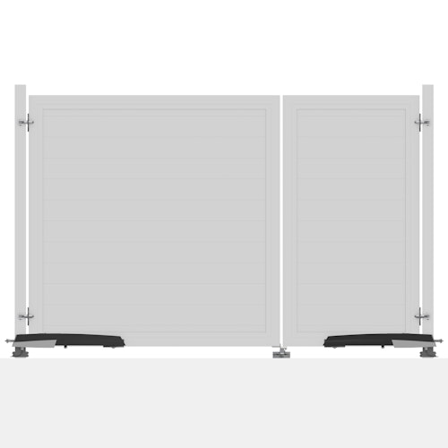 TraumGarten SYSTEM / DESIGN Alu Doppeltor auf Maß mit E-Antrieb