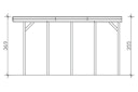 Vorschaubild Skan Holz Friesland - Flachdach Caravan-Carport aus Nadelholz Breite 402 cm
