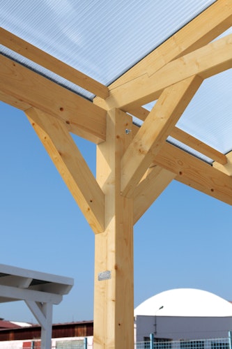Skan Holz Westerwald Design Einzelcarport aus Leimholz Breite 362 cm