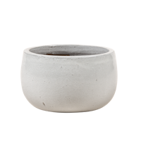 Vosteen Design Blumentopf Terrakotta weiss 2er Set ø 30 cm x H 18 cm, 37 cm x H 22 cm